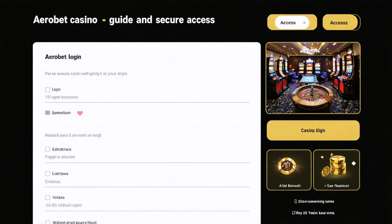 Aerobet casino login guide and secure access steps